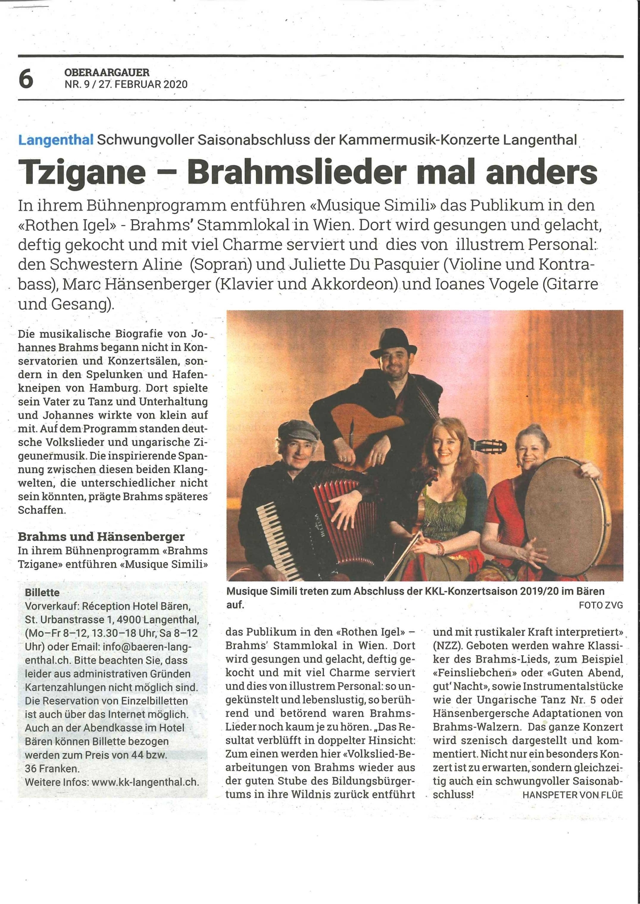 Artikel Neue Oberaagauer Zeitung